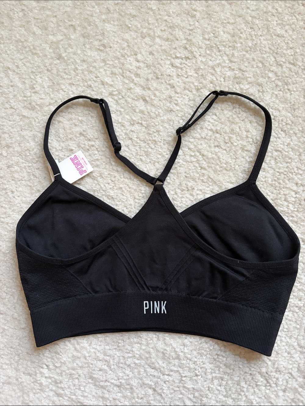 PINK Victoria’s Secret Black Racerback Bralette - Picture 3 of 7